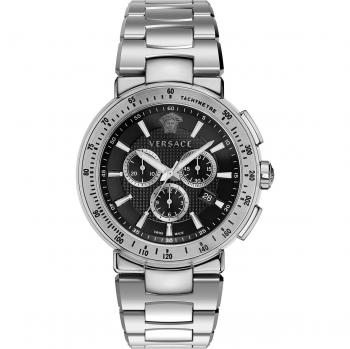 Versace Mystique Sport Chronograph Stainless Steel Bracelet Watch for Men - Gray, Size: ONE SIZE