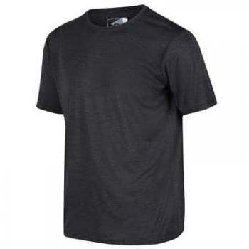 Camiseta de Montaña de Manga Corta para Hombre Fingal Edition, Absorbente y de Secado Rápido, Color Negro