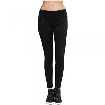 trueprodigy Casual Mujer Marca Leggin Elastico Ropa Retro Vintage Rock Vestir Moda Deporte Sexy pontalon Slim fit Designer Fashion Leggings, Colores:Black, Tamaño:XS