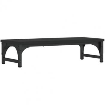 Soporte para Pantalla de Madera de Ingeniería Negro 55x23x14 cm