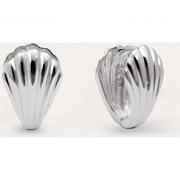 Pendientes Mermaid de plata bañado en rodio - Pendientes en Plata de Ley 925 con Acabado en Baño de Rodio - Cierre de Congo/Click - Joyas para Mujer
