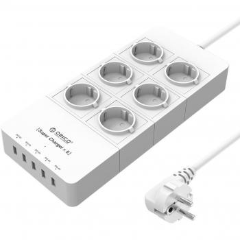 ORICO - 6 Tomas Regleta Enchufes con 5 USB Puertos