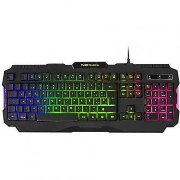 Mars Gaming MRK0, Teclado Gaming, Iluminación RGB Rainbow, Antighosting, Idioma Español