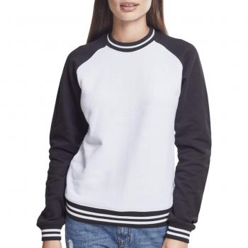 Urban Classics Ladies Contrast College Crew, suéter para Mujer,