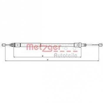 Cable de freno de mano METZGER 10.4581