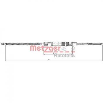 Cable de freno de mano METZGER 10.7409 para VW Golf 3, trasero izquierdo y derecho, freno a tambor