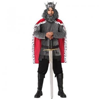 Disfraz de Rey Medieval Gris para hombre