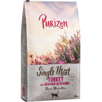 Purizon Single Meat con pavo y flores de brezo pienso para gatos - Pack % - 2 x 6,5 kg