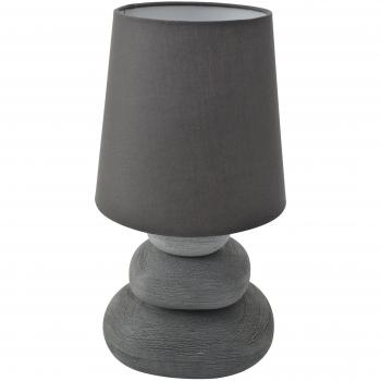 Lámpara de Mesa LED Stoney E14, Gris, 31 cm de Altura, Sin Bombilla, Cable de 130 cm
