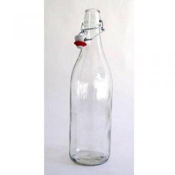 Botella de Cristal (1 L, tapón basculante de cerámica)