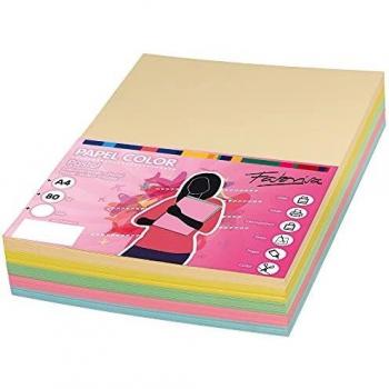 FABRISA 17711-Papel 80G A4 500H Surtido Pastel