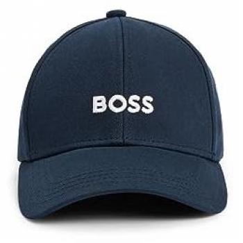 BOSS Orange Zed Mens Cotton-Twill Six-Panel Cap with Embroidered Logo - Dark Blue - One Size - Male