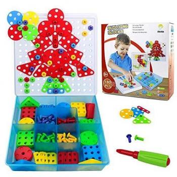 Akokie Mosaico Puzzles Infantiles Rompecabezas 96 Piezas Bricolaje Bloques Juegos de Construccion para Niños 3+