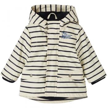 VERTBAUDET Chubasquero a Rayas para bebé niño Blanco Claro a Rayas 3-6 Meses, 67CM