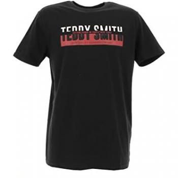 Camiseta de Hombre Teddy Smith Gordon Gris Oscuro de Manga Corta