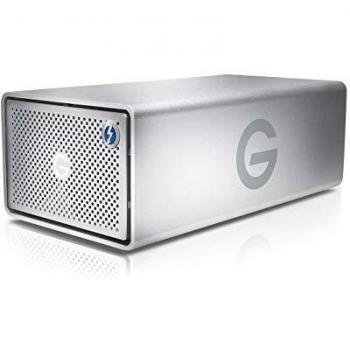G-Technology G-RAID 20TB con Thunderbolt 3, Unidad de Disco Múltiple en Plata, Retirable 2 x 10TB Ultrastar/Enterprise Clase HDD, RAID 0/1, USB-C, Velocidad de Transferencia de Datos de hasta 500MB/s y Garantía de 5 Años