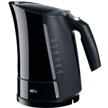 Braun WK 500 Hervidor Inalámbrico, 3000 W, 1.7 Litros, Negro