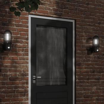 Apliques de exterior con sensor 2 uds acero inoxidable negro
