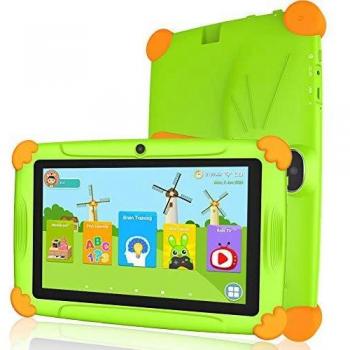 Tablet niños con Wifi 3 GB Ram 32 GO Rom Tablet para niños 7 pulgadas Android-Google Play y control parental, Youtube, Quad Core Tableta - Verde