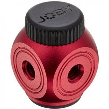 Joby Action Series - Hub adaptador para camaras de acción GoPro/Contour/Sony, negro y rojo