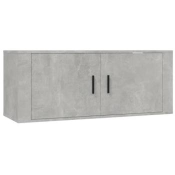 Mueble de TV Multimedia Mural 100 x 345 x 40 cm Gris Beton
