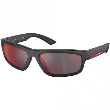 Prada Linea Rossa PS05ZS DG008F Anteojos de Sol para Hombre Negros, 59 mm, lentes oscuros, diseño moderno y elegante, montura ligera y resistente