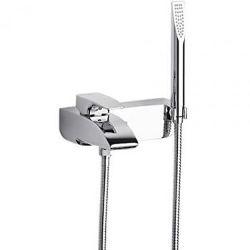 Roca A5A0150C00 - Mezclador monomando exterior baño-ducha con inversor automático, ducha de mano, flexible de 1,70 m. y soporte de ducha integrado