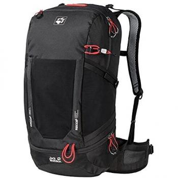 Jack Wolfskin Kingston 30 Pack Recco - Mochila de senderismo con ventilación, unisex, Unisex adulto, Mochila de senderismo ventilada, 2008811, Negro , talla única