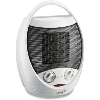 Voltman DIO080810 - Calefactor cerámico oscilante, aire caliente y frío, 2 potencias de calor, 750 / 1500 W, 17 x 22 x 30 cm, color blanco