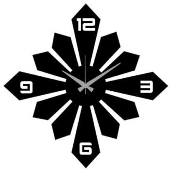 Reloj de Pared Geométrico 63 - Metal Negro - 45x0,15x45 cm