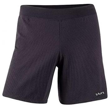 Uyn Pantalones Cortos Marathon Negro Hombre - Pantalones cortos de running, color negro, diseñados para hombres, fabricados con tecnología que favorece la transpiración y comodidad durante el ejercicio