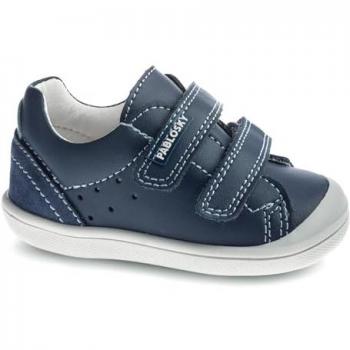 Zapatos Pablosky de piel para bebé unisex con cierre adherente, color azul, talla 21