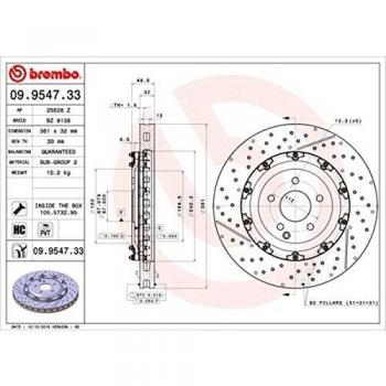 Brembo Two-Piece Floating Brake Disc 09.9547.33