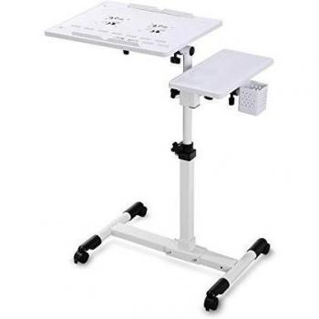 BUREI de pie altura ajustable portátil para carros de ruedas Negro, color White-1 Dimensions: 70 x 40 x 95 cm