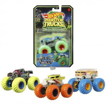 Hot Wheels Monster Trucks Vehículo Glow Coche