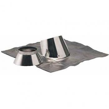 Tapajuntas de acero inoxidable TEN 14188 Duo - Solin impermeable D180/230mm para exteriores - Ángulo ajustable 5° a 30°