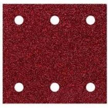 (L) hojas de lijar adherentes, corindón grano 60,120,240, perforadas PACK 10