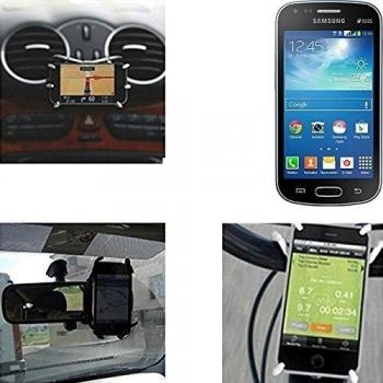 soporte para coche y para mesa etc. para Samsung Galaxy S Duos 2, negro araña. montaje de la salida aire, espejo retrovisor, bicicletas, etc. Trípode - K-S-Trade