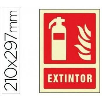 Pictograma syssa señal de extintor en pvc fotoluminiscente 210x297 mm