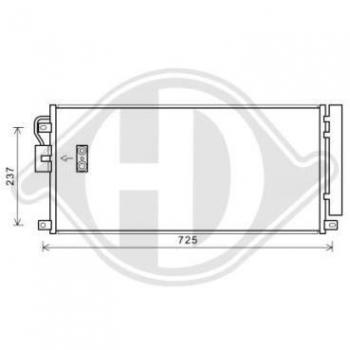 Condensador de Aire Acondicionado DIEDERICHS DCC1744 para OPEL Mokka/Mokka X con Secador