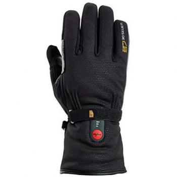 30seven Guantes calefactables para hombres y mujeres, con baterías de litio recargables, resistentes al viento y al agua, para esquí, ciclismo, equitación, dedos calientes, color negro, talla XS