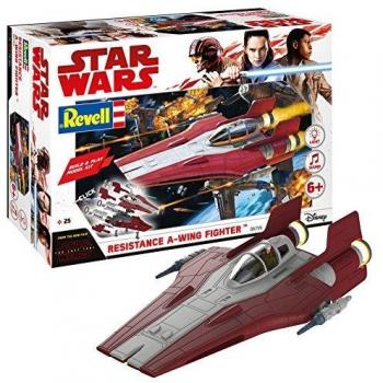 Revell- Resistance A-Wing Fighter, Red, Escala 1:44 Star Wars Kit de Modelos de plástico, Multicolor, Scale