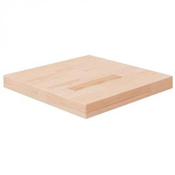 Tablero de mesa cuadrada madera de roble sin tratar 40x40x4 cm
