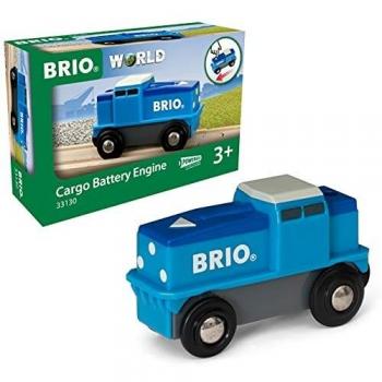 BRIO WORLD - Locomotora de mercancìas a pilas , vehículos para Circuito de Tren BRIO, Edad 3+ Años