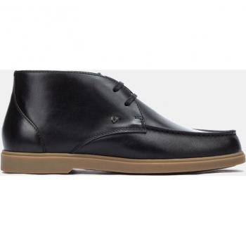Botines de hombre Martinelli en negro de piel caña baja tipo noruego con piso de goma, modelo CHAMBERS 1524