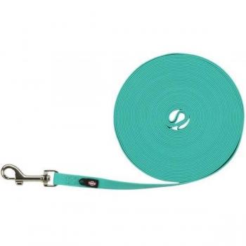 Correa de Rastreo Easy Life Trixie Azul Turquesa con sistema de bloqueo, longitud ajustable, material resistente y cómodo para el perro