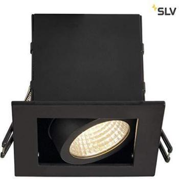 Empotrable LED Cuadrado SLV Kadux 8.3W Negro Opaco