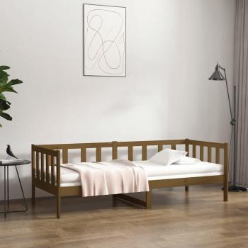 Sofá cama Dormeuse Honey 80x200 cm Madera maciza de pino color marrón miel