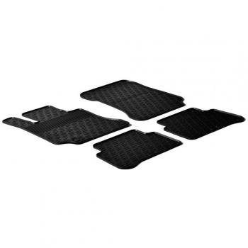 Rubber Car Mats GL 0322 Set alfombra de goma classe-e W212 Plus Clips de montaje G perfil, 4 piezas