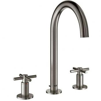 Grifo de lavabo Grohe Atrio New M de repisa maneta en cruz Supersteel